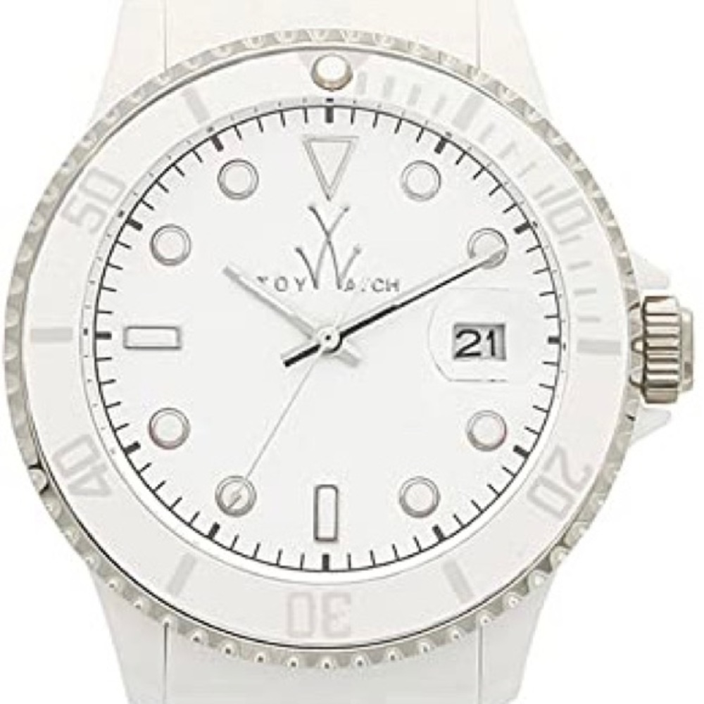 Toy Watch White Watch with Silver